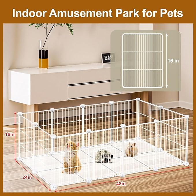 VISCOO 20 Panels Small Animal Playpen, Pet Playpen, C&C Cage - Image 4