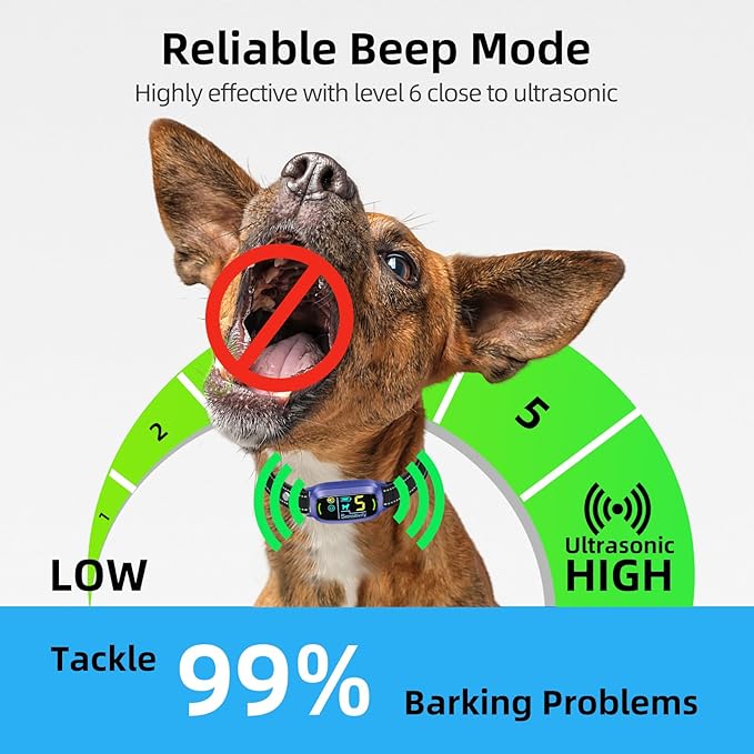 FAFAFROG Dog Bark Collar, Rechargeable Smart Collar, Anti Barking Training - Image 5