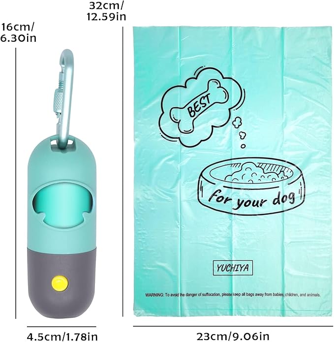 Dog Poop Bags Holder with LED Flashlight|Pet Waste Bags Dispenser - Image 5