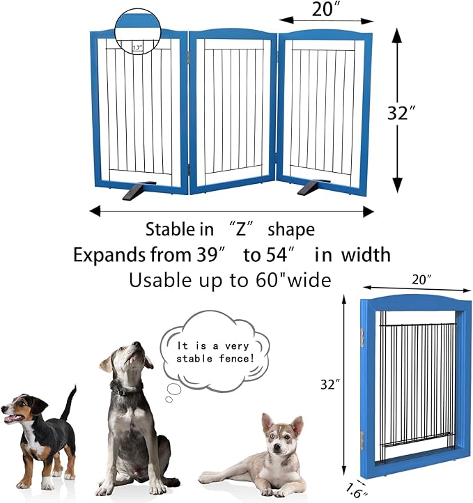 ZJSF Freestanding Dog Fence Indoor, Foldable Dog Gate - Image 7
