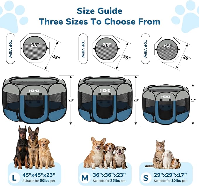 Dog Cat Playpen, Portable Small Animal Playpen Crate Indoor - Image 2