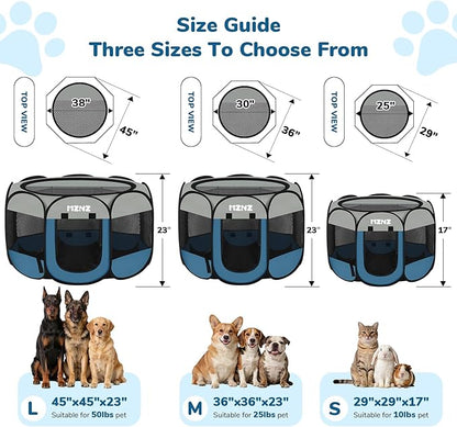 Dog Cat Playpen, Portable Small Animal Playpen Crate Indoor - Image 2