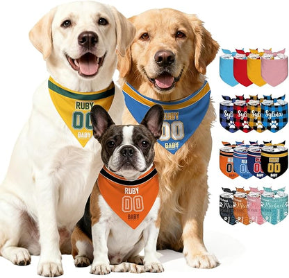 Custom Dog Bandana with Name, Personalized Pet Bandana by Unknown