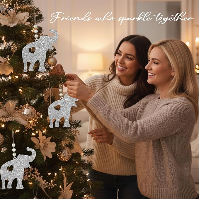 Set2 Elephant Ornament, Meaningful Christmas Ornaments - Image 4