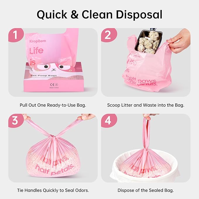 125 Count Cat Poop Bags Cherry Blossom Scented - Image 6