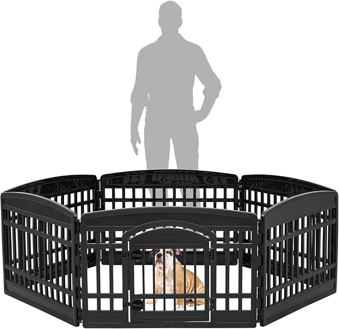 IRIS USA 24" Dog Playpen 8-Panel Pet Exercise Pen - Image 4
