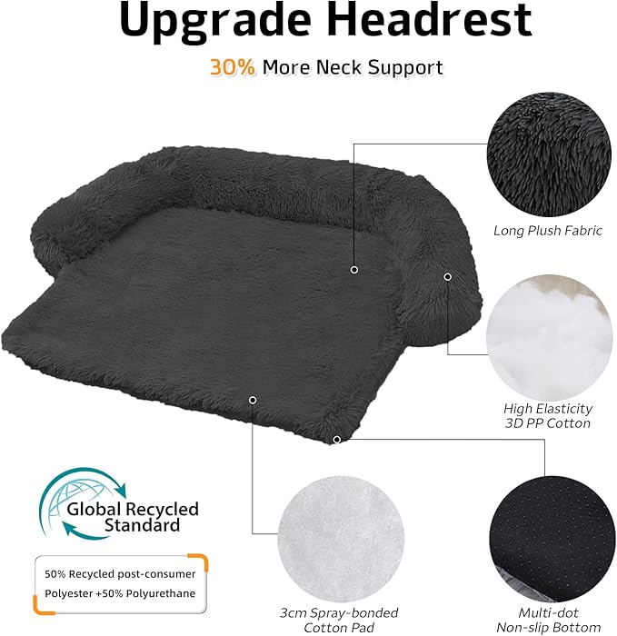 Calming Dog Bed Fluffy Plush Dog Mat - Image 2
