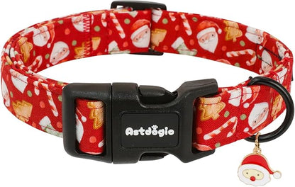 Christmas Dog Collar for Extra Small Dogs, Adjustable Cotton Puppy Collar by Unknown