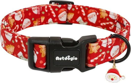 Christmas Dog Collar for Large Dogs, Adjustable Cotton Puppy Collar, Dog by Unknown