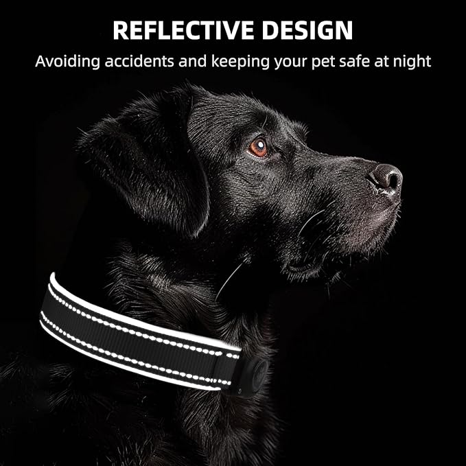 AirTag Dog Collar, IP68 Waterproof Air Tag Dog Collar Holder, Reflective - Image 6