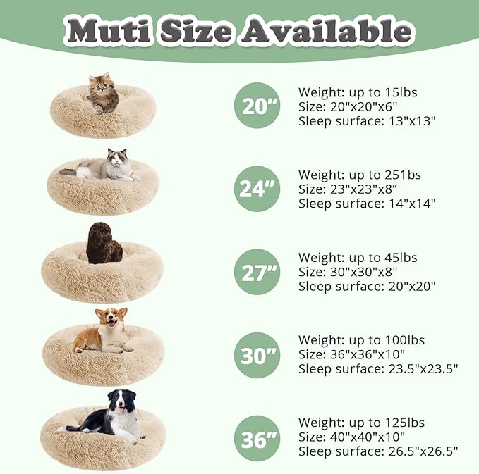 JOLLYVOGUE Dog & Cat Bed, Calming Anti-Anxiety Pet Bed - Image 5