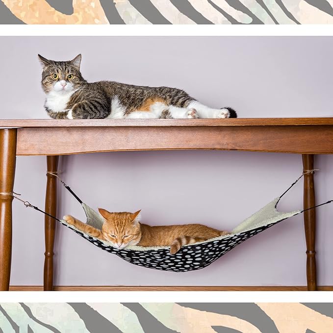 BBTO 3 Pcs Reversible Pet Hammock Soft Plush Cat Hanging Hammock Guinea Pig Bed - Image 6