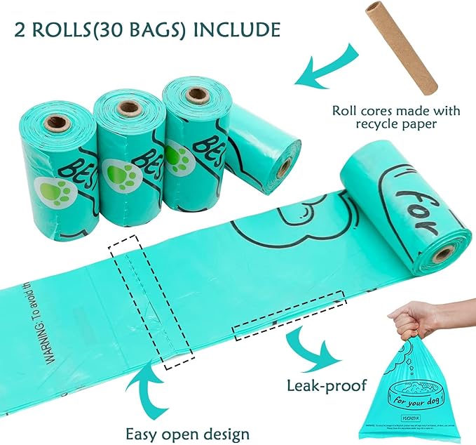 Dog Poop Bags Holder with LED Flashlight|Pet Waste Bags Dispenser - Image 6