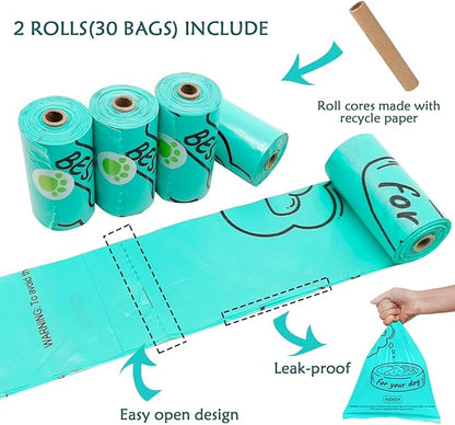 Dog Poop Bags Holder with LED Flashlight|Pet Waste Bags Dispenser - Image 6