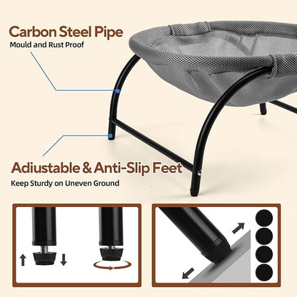 LIFLIX Raised Cat Hammock Bed, Free Standing Cat Cot - Image 5