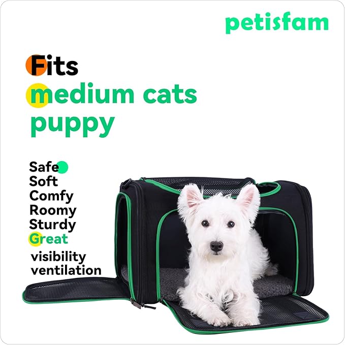 Quick-in Pet Carrier Bag for Cats & Dogs. Airy Mesh Windows Let Fur-Kids See - Image 8