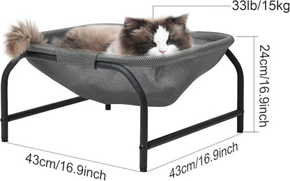 JUNSPOW Cat Bed Cat Hammock Dog Bed Pet Square Hammock Bed Free-Standing Kitty - Image 4