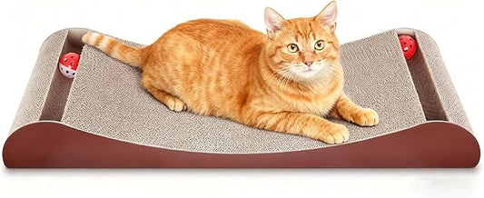 Simple Delxue 30 Inches Extra Large Cardboard Cat Scratcher Bed, Cat Lounge Bed by SimpleDeluxe