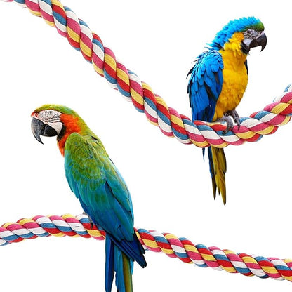 Bird Rope Perches, Parrot Toys 36 inches Rope Bungee Bird Toy - Image 7