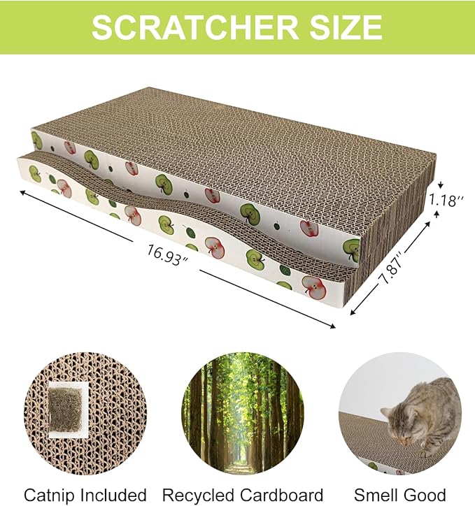 TIMHAKA Cat Scratching Board, Corrugate Cat Scratcher - Image 2