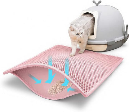 Pieviev Cat Litter Mat Double Layer Waterproof Urine Proof Trapping Mat 1 Pack) by Pieviev