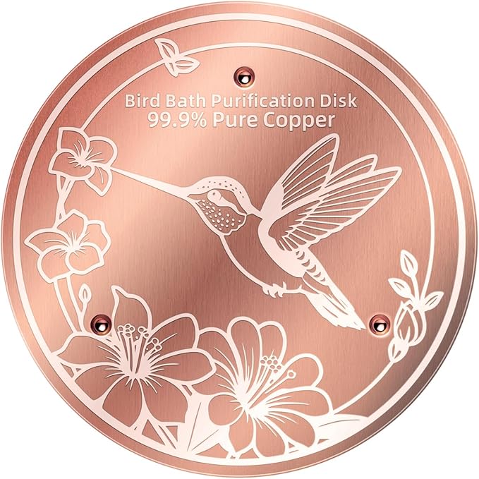 1 Pack Bird Bath Copper Disk, 99.99% Pure Copper Bird Bath Cleaner, by Unknown
