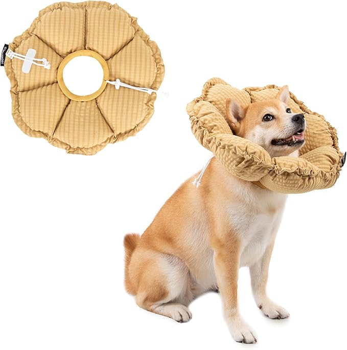 H HIDREAM Soft Dog Cones for Medium Dogs, Cute Adjustable Cone for Dogs to Stop by HHIDREAM