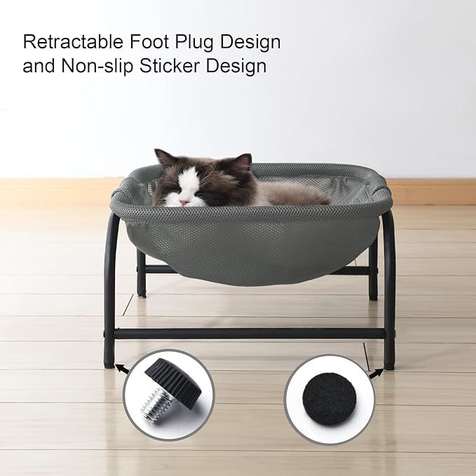 JUNSPOW Cat Bed Cat Hammock Dog Bed Pet Square Hammock Bed Free-Standing Kitty - Image 5