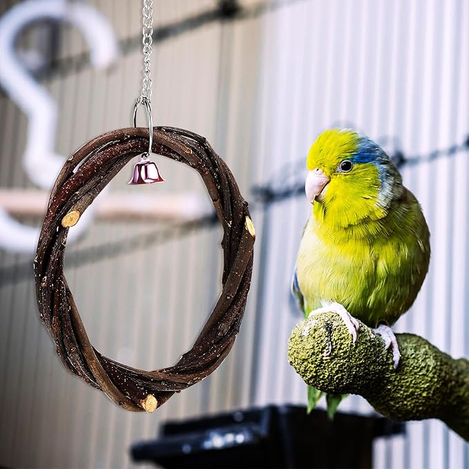 TOYANDONA Wooden Bird Swing 2pcs - Image 8