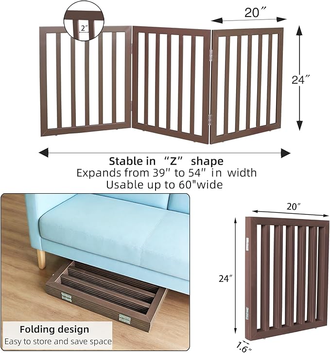 Dog Gate Indoor, Freestanding Dog Fence - Image 7