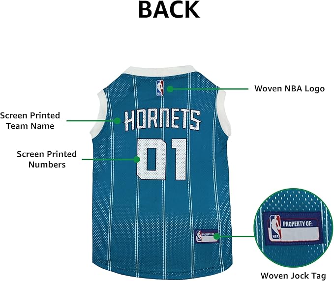 Pets First NBA Charlotte Hornets Dog Jersey, Large - Image 8