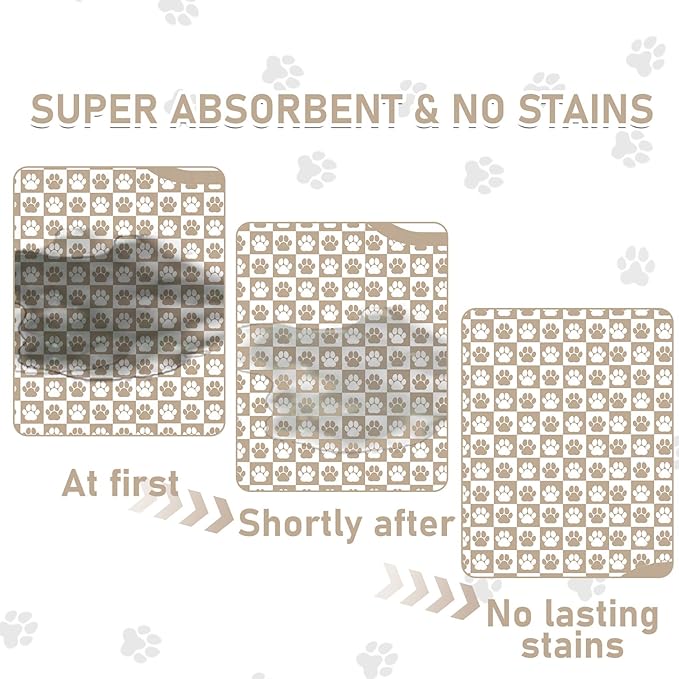 Pet Mats for Food and Water, Khaki Bone Dog Food Mat for Floors, Non Slip - Image 2