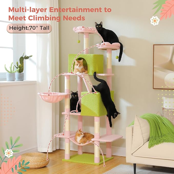 MUTTROS Flower Cat Tree Tall 70.8" - Image 3
