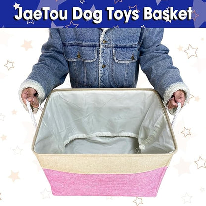 Custom Dog Name Photo Dog Toys Storage Basket - Image 5