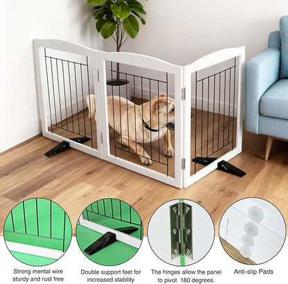 ZJSF Freestanding Dog Fence Indoor, Foldable Dog Gate - Image 5