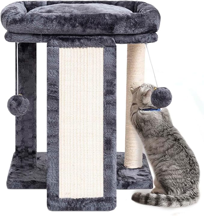 SYANDLVY Small Cat Tree with Perch, Cat Scratching Board by SYANDLVY