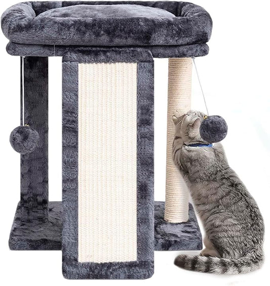 SYANDLVY Small Cat Tree with Perch, Cat Scratching Board by SYANDLVY