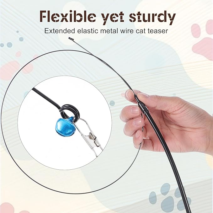 Cat Toys Wand Cat Fishing Pole Toy Cats Teaser Toys - Image 4