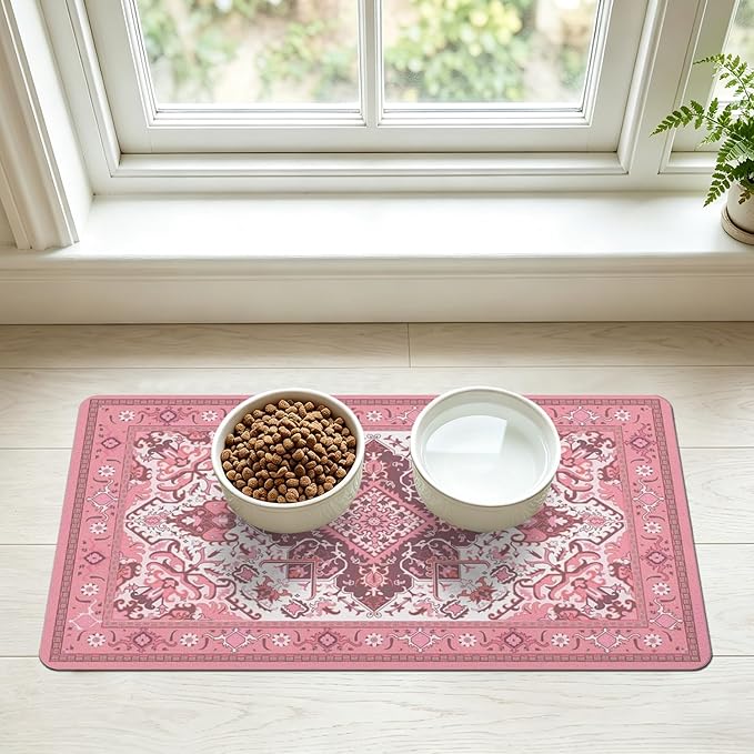 Pet Feeding Mat for Floors Waterproof Dog Mat for Food and Water Absorbent by Unknown
