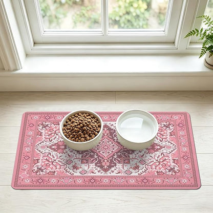 Pet Feeding Mat for Floors Waterproof Dog Mat for Food and Water Absorbent by Unknown