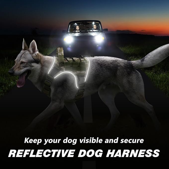 WINGOIN Tactical Dog Harness for Small Dogs, Heavy Duty No Pull Harness - Image 4