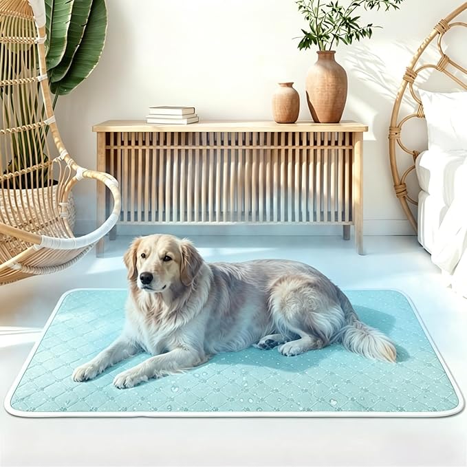 Cooling Mat for Dogs, Thin Breathable Blanket, Anti-Slip Bottom, Portable for by Yungaspy