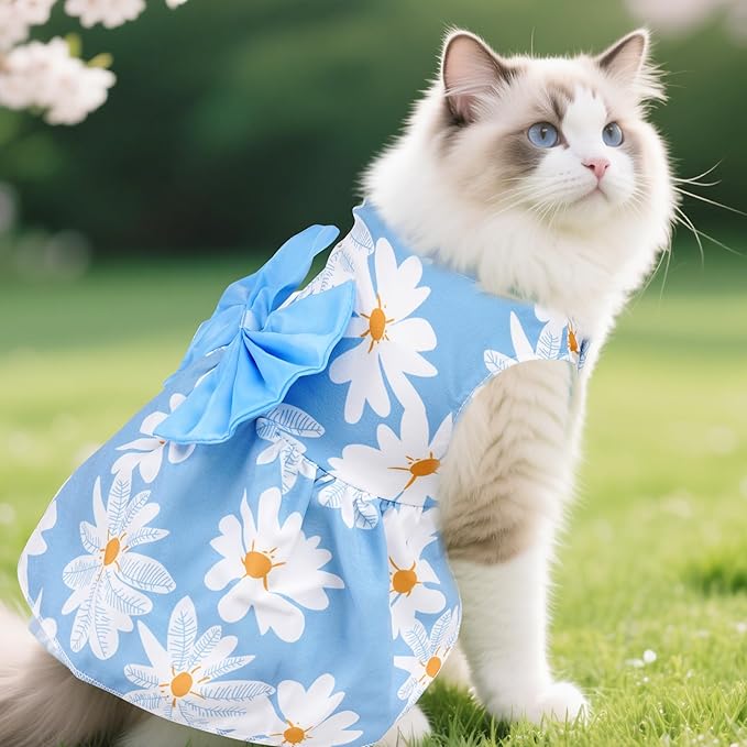 choyaxo 4pcs Cute Dog Dress Pet Dress Puppy Skirt Summer Pet Clothes - Image 5