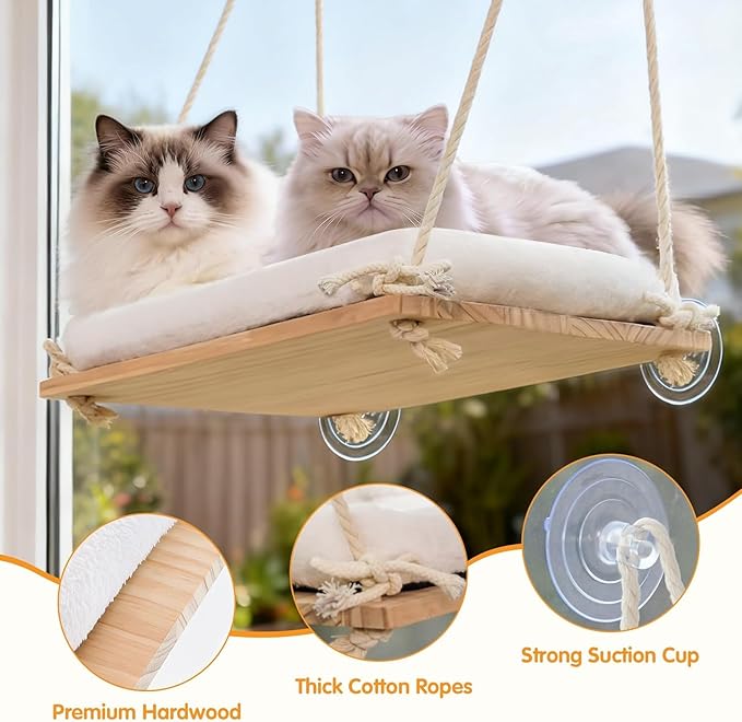 Large Cat Window Perch, Window Hammock Bed - Image 4