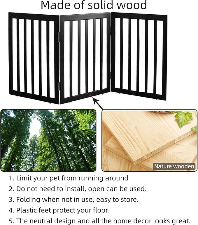 Dog Gate Indoor, Freestanding Dog Fence - Image 6