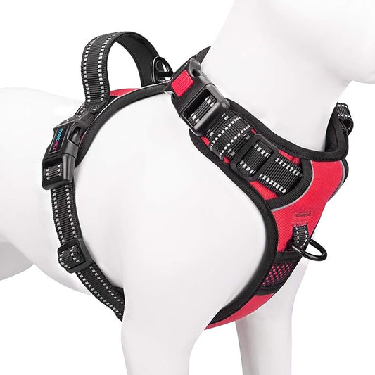 PHOEPET No Pull Dog Harnesses for Small Dogs Reflective Adjustable Front Clip by PHOEPET