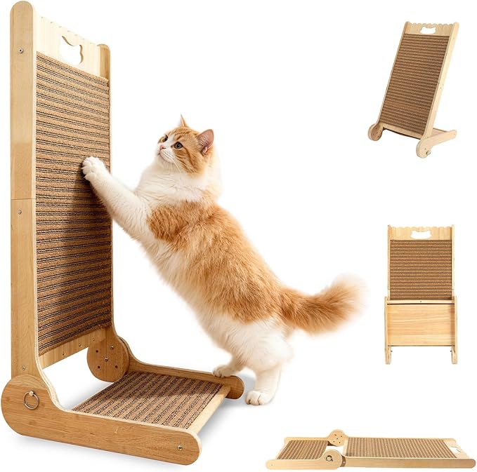 4-in-1 Adjustable Cat Scratch Pad, Nature Cork Scratching mat, 32 inch Foldable by Unknown