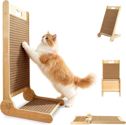 4-in-1 Adjustable Cat Scratch Pad, Nature Cork Scratching mat, 32 inch Foldable by Unknown