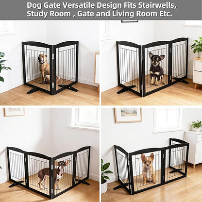ZJSF Freestanding Dog Fence Indoor, Foldable Dog Gate - Image 4