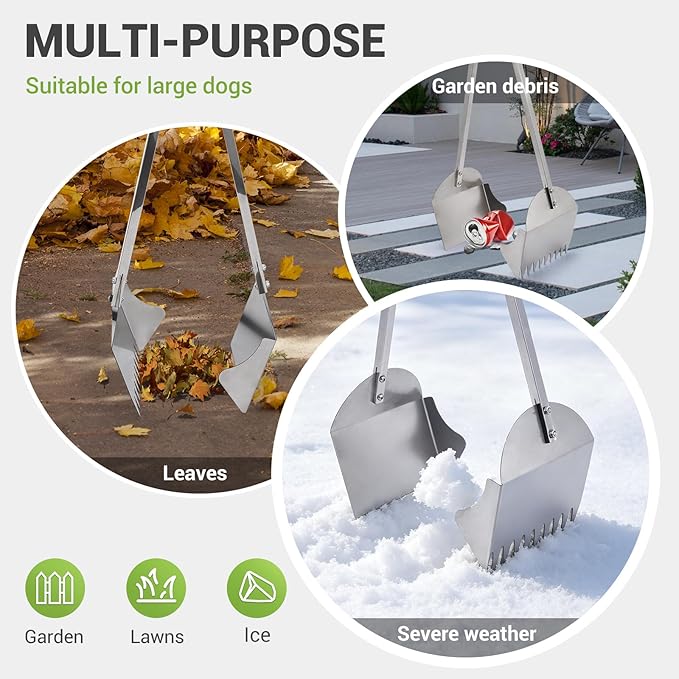 AugFir Lightweight Stainless Steel 48" Pooper Scooper - Image 5